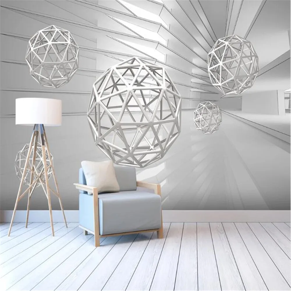 Milofi custom large wallpaper mural abstract space three-dimensional sphere 3d background wall
