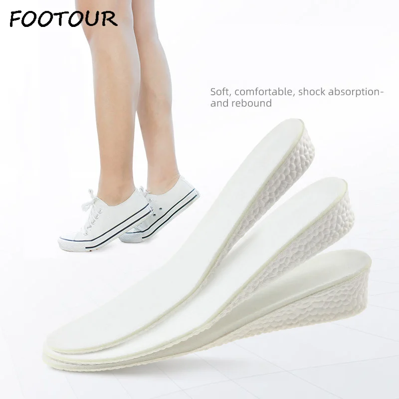 

FOOTOUR Height Increase Insole for Men Women 1.5/2.5/3.5 cm Up Invisiable Shoes Pad Soft Breathable Elastic Boost Insole Cushion