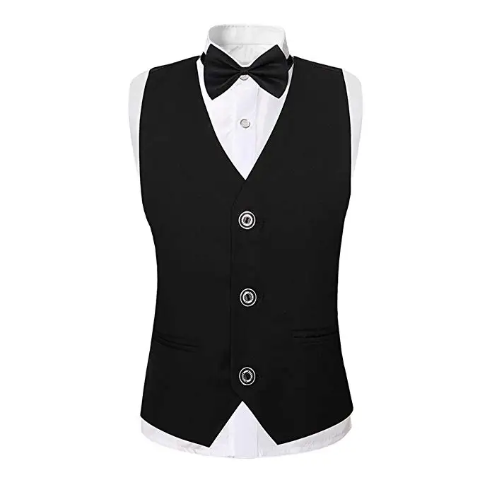 Trajes formales negros de 3 piezas, chaqueta Tux ajustada con solapa de pico clásico, chaleco, pantalones, fiesta de cumpleaños y boda