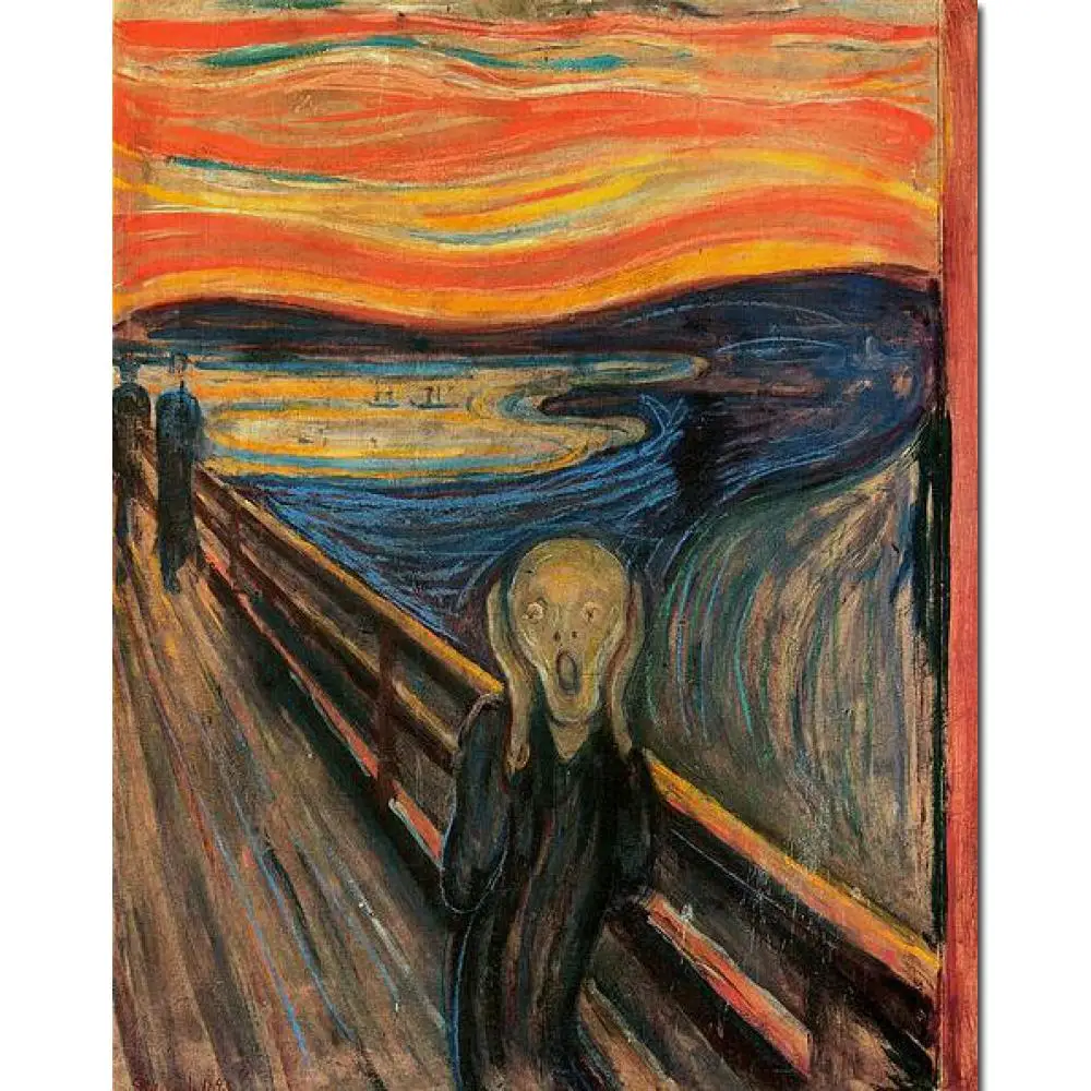 

Famous Scream Painting By Edvard Munch Artwork Hand Painted Oil On Canvas Portrait Abstract Man Art For Hotel Lobby Wall Decor