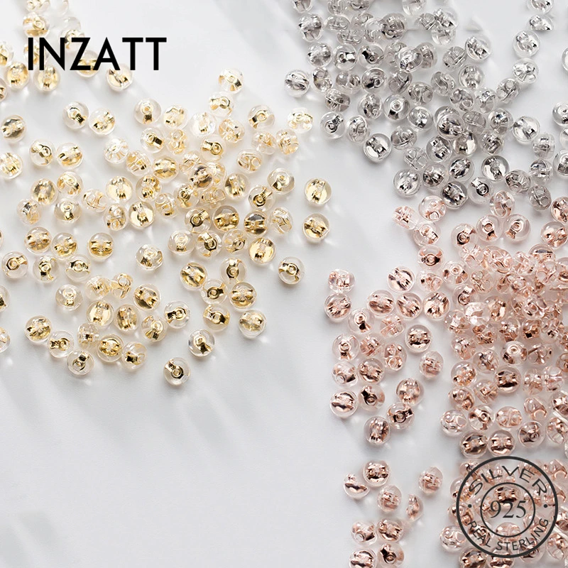 INZATT 10 Pairs /Lot Real 925 Sterling Silver Earplugs Wholesale Direct Sales Stud Earrings Fine Jewelry Accessories