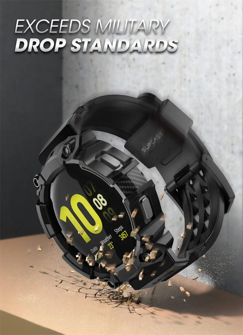 Uhrengehäuse für Galaxy Watch 6/5/4 [44mm] supcase ub pro robuste Schutzhülle mit Armband armbändern – Detail 8