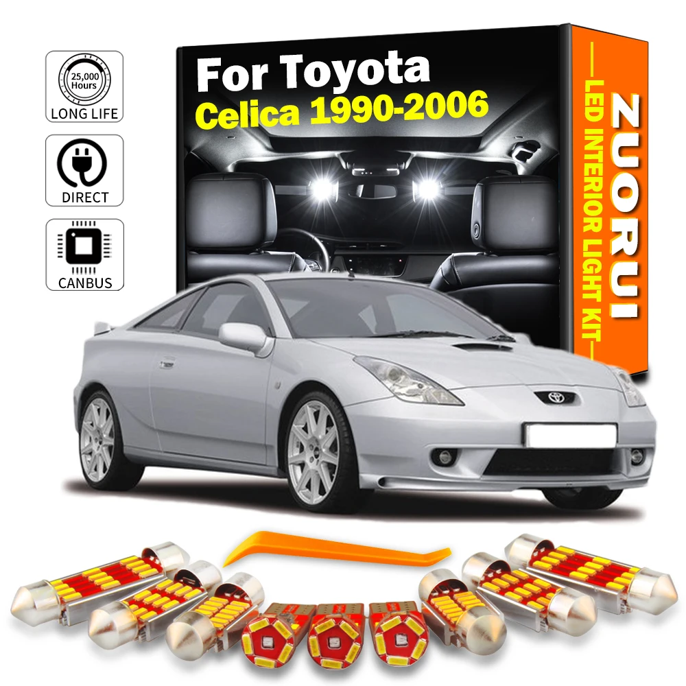 ZUORUI Canbus For Toyota Celica 1990-2002 2003 2004 2005 2006 Vehicle LED Interior Dome Map Light Kit Car Accessories Led Bulbs