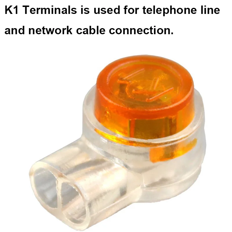 

OULLX K1 K2 Terminals Rj45 Connector Crimp Connection Connector Waterproof Wiring Ethernet Cable Telephone Line Cord Terminals