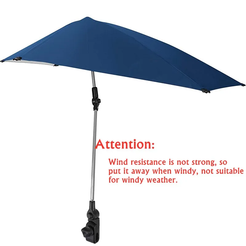 Fishing Chair Umbrella with Clip Outdoor Camping Beach Table Chair Umbrella Rainproof Sunshade Sunscreen Stroller Sun Umbrella