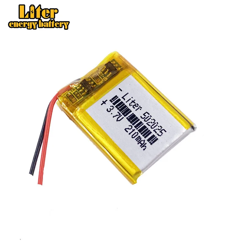 3.7V lithium polymer battery 052025 502025 210mah MP3 MP4 MP5  rechargeable battery