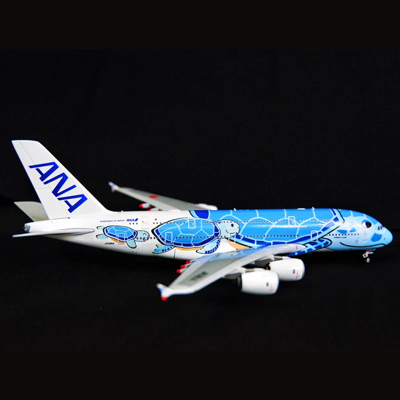 Diecast 1:400 All Nippon Airways Airplane Model A380 JA381A Room Alloy Decorations Collectible Gift