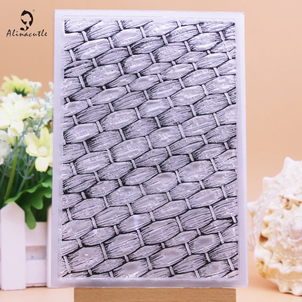 Aluminium klare Stempel Korb weide Textur Hintergrund Scrap booking Karte Album Papier Handwerk Gummi transparente Silikon klare Stempel
