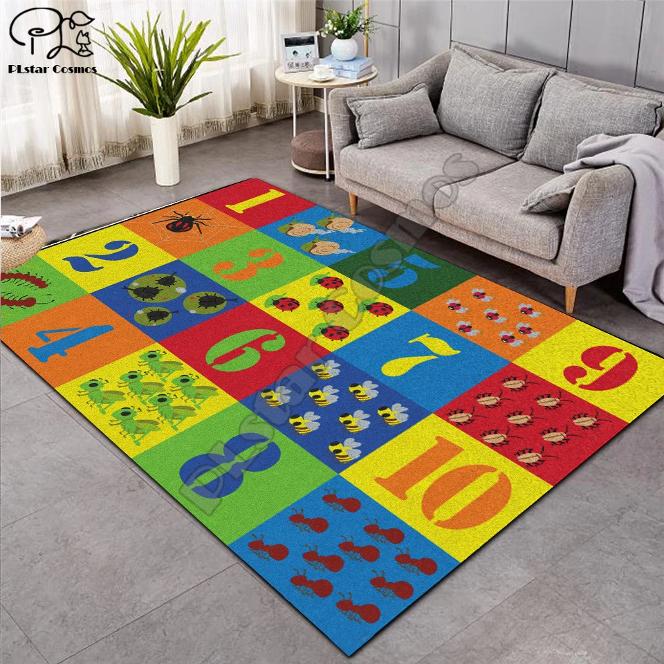 

Educational floor playmats kids 3D Print Carpet Hallway Doormat Anti-Slip Bathroom Carpets Kids Room Absorb Water Kitchen-11