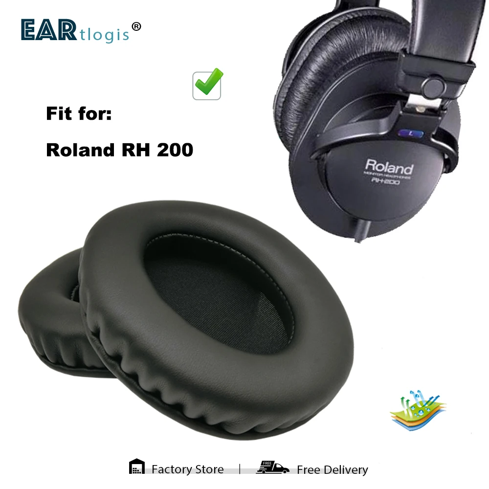 

Replacement Ear Pads for Roland RH 200 RH200 RH-200 Headset Parts Leather Cushion Velvet Earmuff Earphone Sleeve Cover