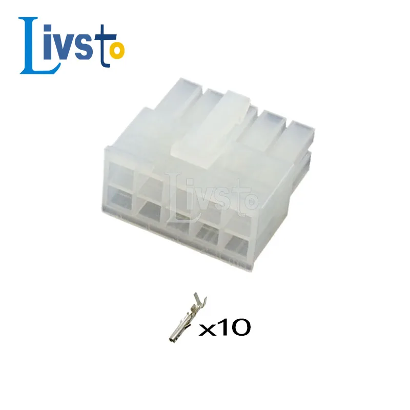 10 Set 10 Pin Unwaterproof Plug Female Connector 5557-10R PC/Computer Graphics Card PCI-E ATX Power Electrical Socket 5556 - zdjęcie 1