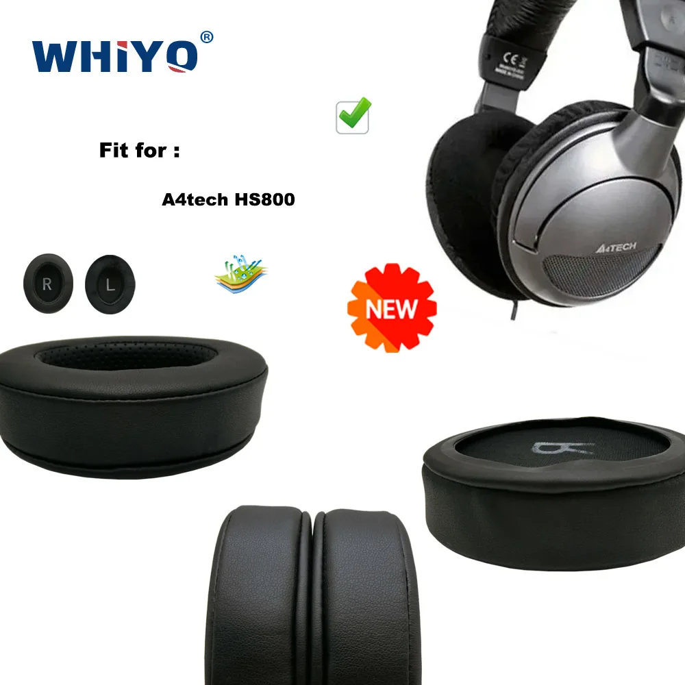 New Upgrade Replacement Ear Pads for A4tech HS800 Headset Parts Leather Cushion Velvet Earmuff Earphone Sleeve Cover