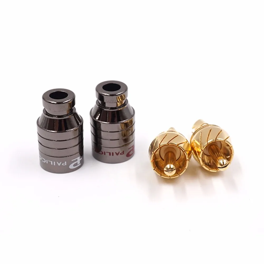 Thouliess 4pcs/Lot Copper RCA Plug Gold Plated Audio Video Adapter Connector HIFI Audio Video RCA Plug RCA Socket