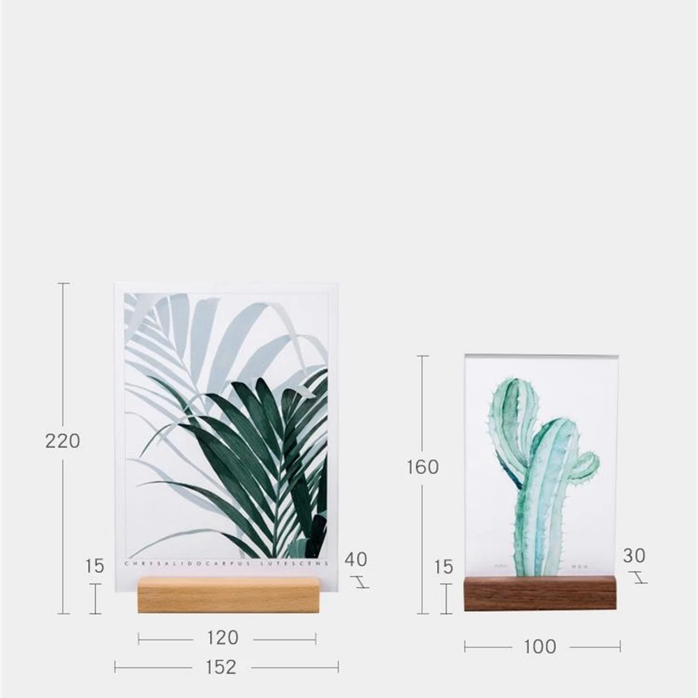 Nordic Desktop Photo Stand Rack Solid Wood Photo Picture Frame Modern Minimalist Creative Poster Display Stand Desk Sign Holder