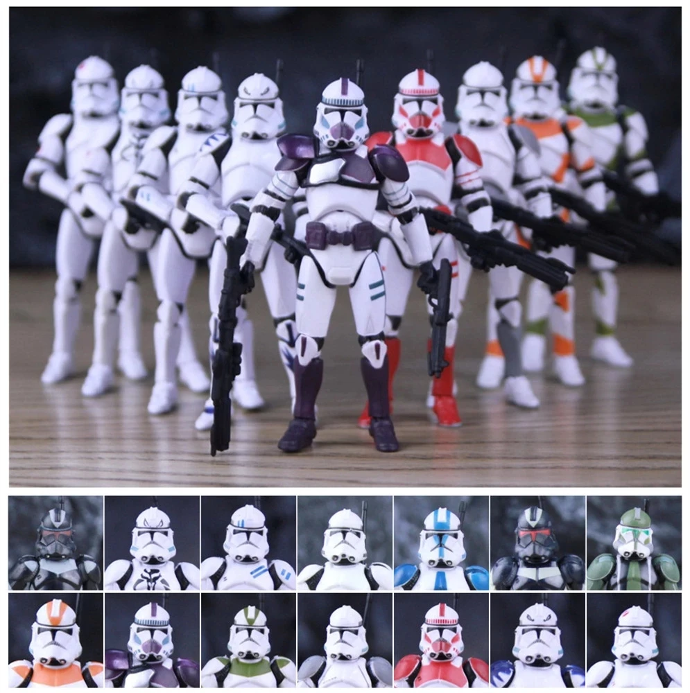 Figura de acción de Star Wars, primera orden, Elite Force, 501st, 442nd, Shadow, Utapau, Gree, Shock Battle, clon trooper, 3,75"