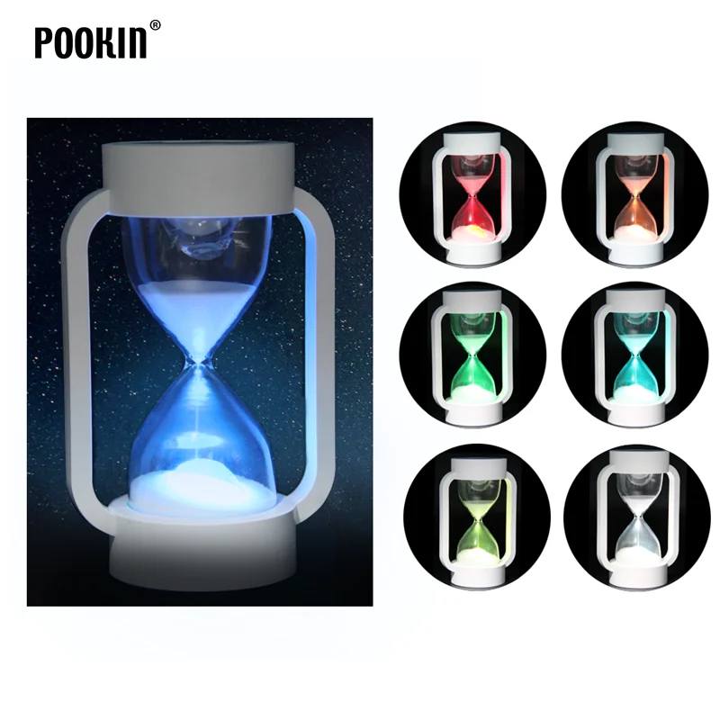 

Creative LED Induction Hourglass Sleep Light Timers Sand Clock Lamp For Bedroom Living Room Home Decoration Colorful Light