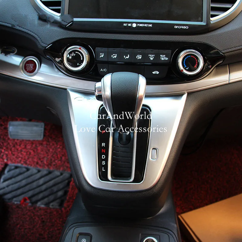 

For Honda CR-V CRV 2012-2016 Interior Frame Gearbox Shift Knob Head Cover Console Protector Decoration Trims Car ABS Accessories