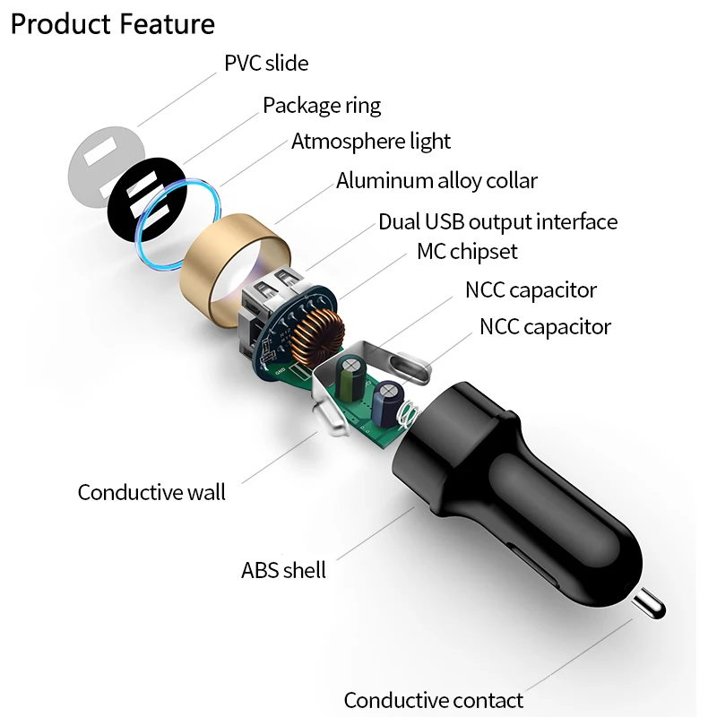 3.1A Dual USB Car Charger ซ็อกเก็ตบุหรี่ไฟแช็ก Fast CHARGING สำหรับ Audi A3 A4 A5 A6 A7 A8 B6 B7 b8 C5 C6 TT Q3 Q5 Q7 S3 S4