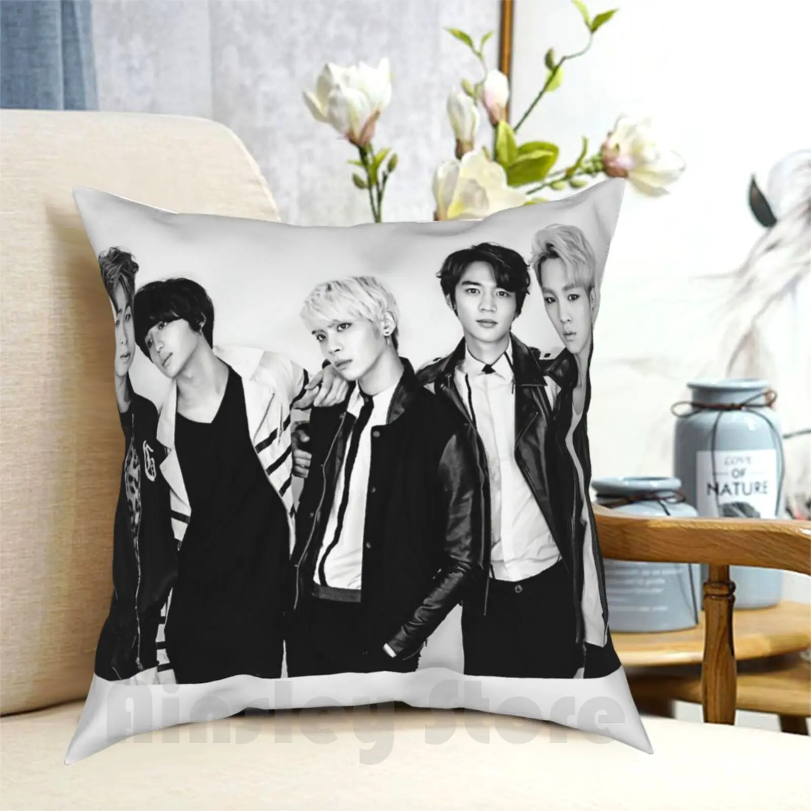 Shinee'S Back! Pillow Case Printed Home Soft Throw Pillow Shinee Kpop K Pop Korean Music Taemin Minho Onew Key Jonghyung