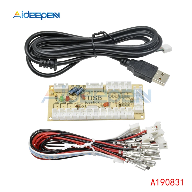 1 قطعة الصفر تأخير USB التشفير إلى PC المقود و زر ل مامي و محاربة عصا الضوابط وحدة مجلس DIY الممرات لعبة عدة أجزاء