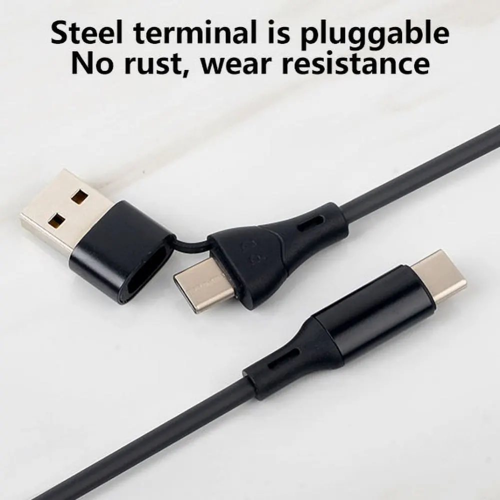 2 em 1 pd 60w cabo de carregamento carregador de carregamento rápido cabo usb para tipo-c cabo usb para carregamento & transmissão de dados para xiaomi/huawei