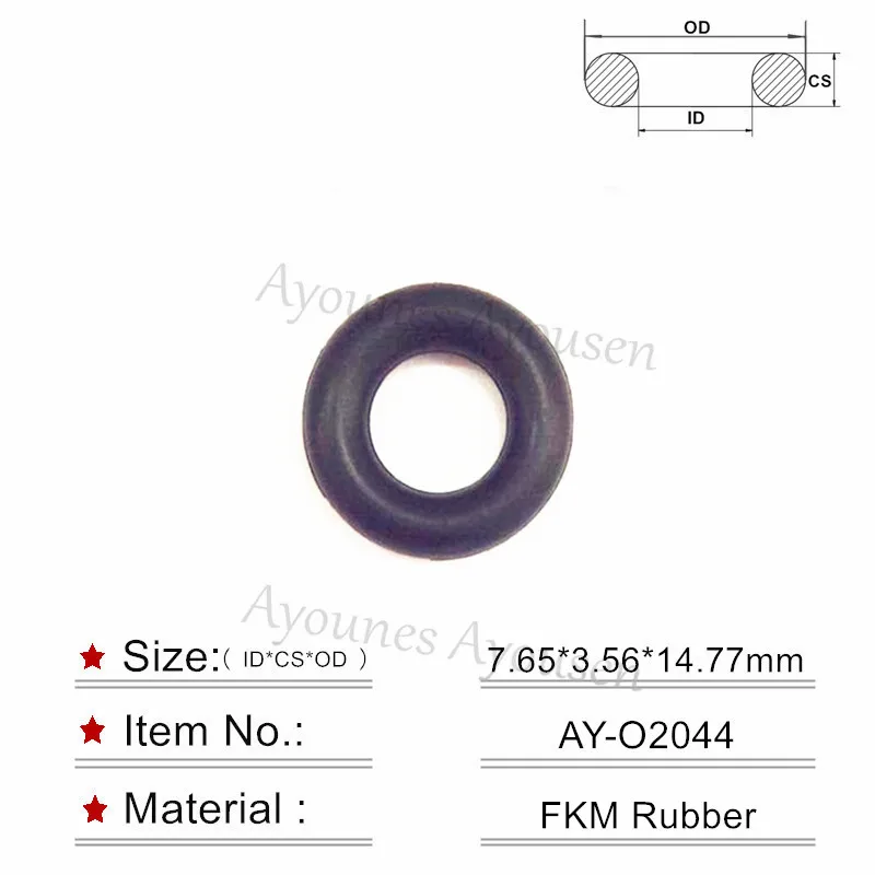 100pieces fuel injector oring 7.65*3.56mm for Fuel Injector For Honda CRV 2.4L 2002-2004 (AY-O2044)