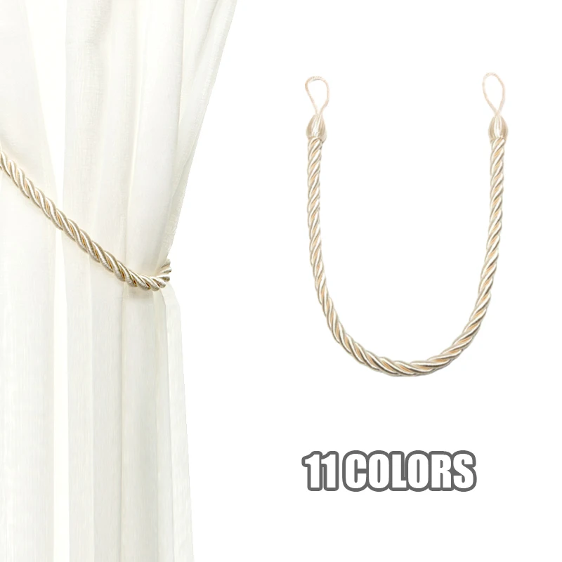 1PC Curtain Tiebacks Ropes Tie-Backs Handmade Curtain Holdbacks Clips Home Accessories Decorative