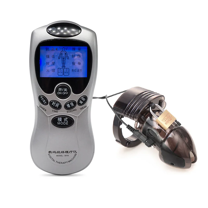 Massageador de pulso elétrico para homens, Silicone Cock Lock, Gaiola de Castidade Masculina, Anel Uretral, Masturbação Sex Toys