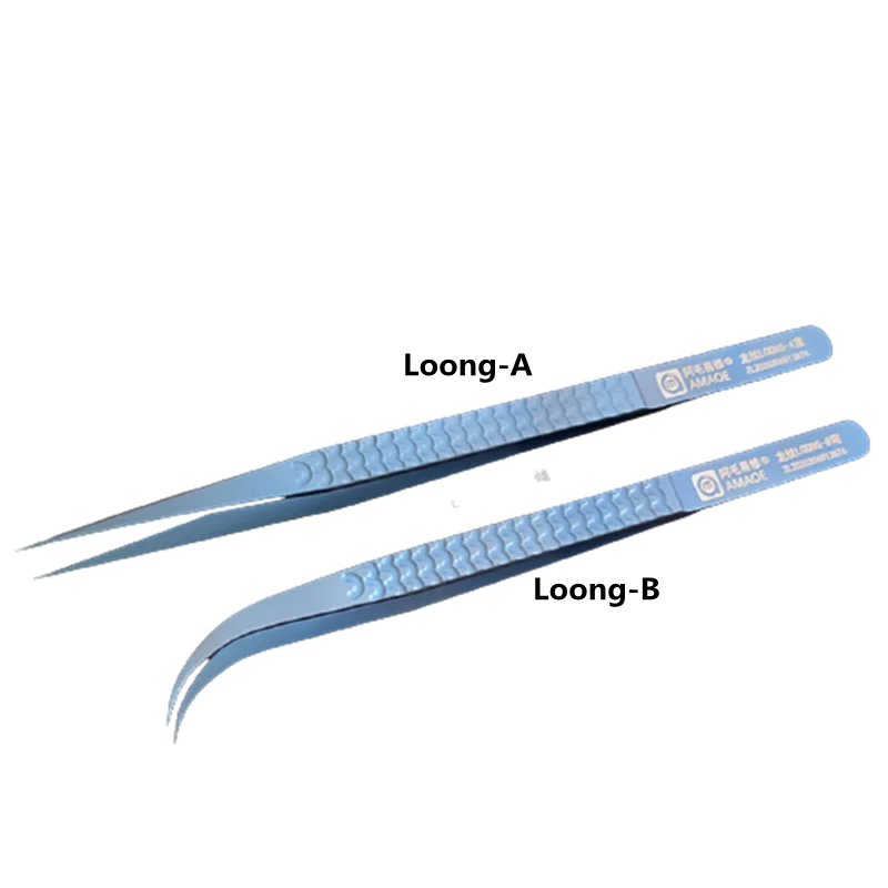 

Amaoe Loong-A / B Titanium Alloy Straight / Curved Tweezers Set For Mobile Phone Service Tweezers Repair Tools