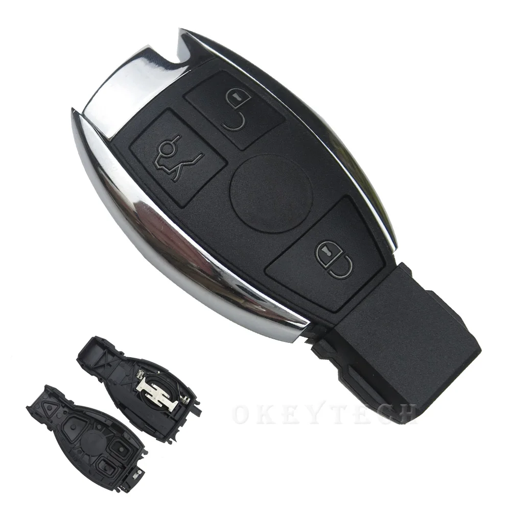 Okeytech Smart Remote Control 2/3/4 Buttons Car Key Cover For Mercedes-Benz BGA 2007-2013 W212 W211 W221 With 1/2 Battery Hold