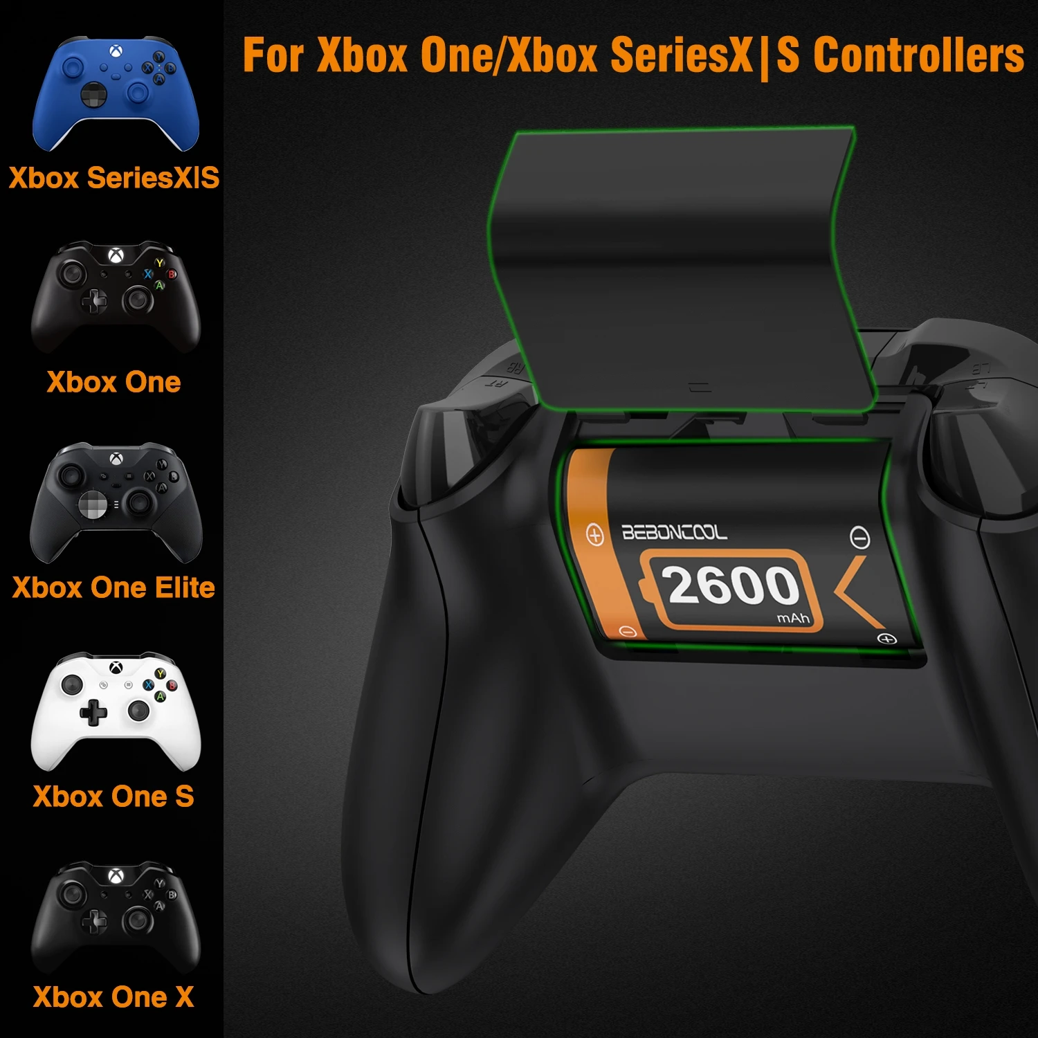 3x2600mah bateria recarregável para xbox series x/s/xbox um s/x gamepad + carregador de bateria usb para xbox um controlador