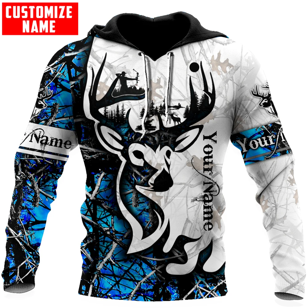 

Custom Name Deer Hunting 3D All Over Printed Men's Hoodie & Sweatshirt Autumn Unisex Zip Hoodies Casual Streetwear KJ817