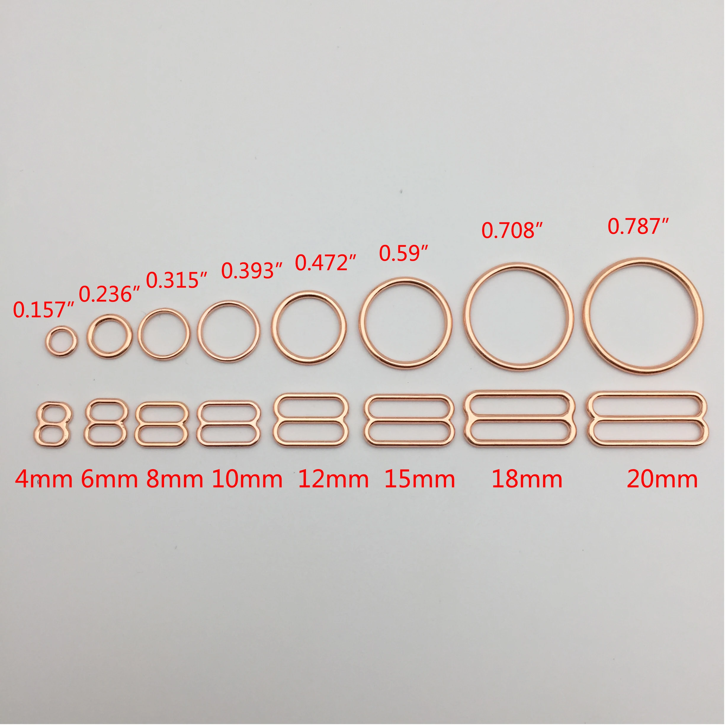 200 Pcs Nickel-free Bra Rings And Sliders Bramaking Replacement Parts Garment DIY