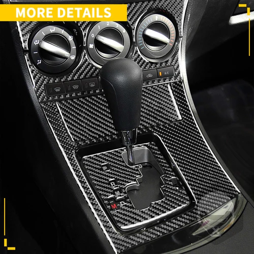Imagen 2 del producto Pegatinas interiores completas para Mazda 3 Axela 2010-2013, accesorios de fibra de carbono para coche, moldura de cubierta de consola de cambio de marchas