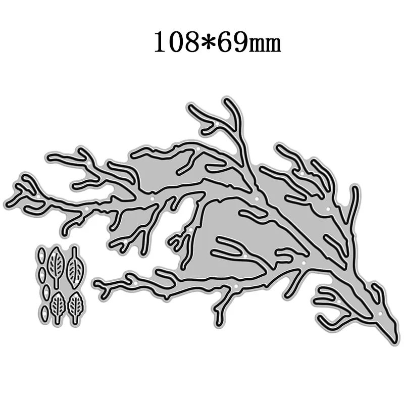 New Willow Branches and Leaves 2022 Metal Cutting Dies For DIY Scrapbooking and Card Making Embossing Craft Decorative No Stamps