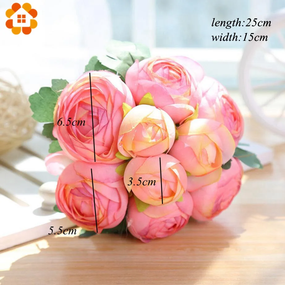 1 Bouquet Artificial Rose Bouquet Decorative Silk Flowers Bride Bouquets for Wedding Home Party Decoration Wedding Supplies1