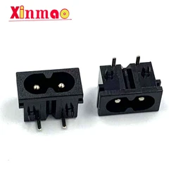5Pcs AC power outlet Two Holes 22*12MM board 2.5A250V 8-Type Eight-Pin Socket BX-180-H01 AC Power Switch Socket Copper Connector