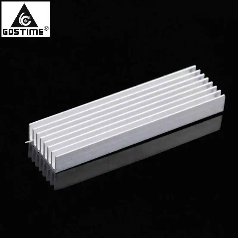 Gdstime 100x28x6mm Aluminum Heat Sink 100mm x 28mm x 6mm DIY Heatsink Cooling Cooler Radiator