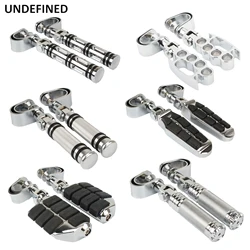 Motorcycle Front Rear Foot Peg Footrest Engine Guard Footpeg Chrome Male Mount For Harley Bobber Chopper Sportster Universal