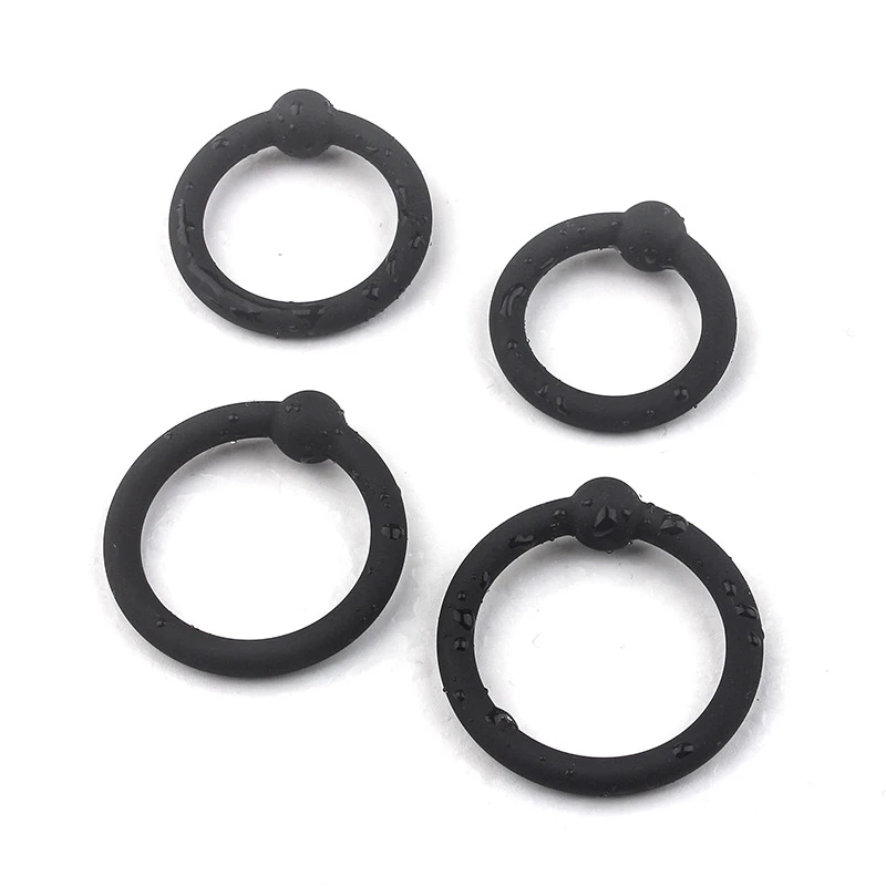 3/4 pcs Penis Rings Cock Rings Sleeve Delay Ejaculation Silicone Beaded Time Lasting Erection Sex Toys for Men Adult Games