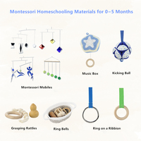 Montessori Baby Sensory Toys Early Childhood Education Visual Sense Fine Motor Skill Practice Mobiles Rattles Grasping Items