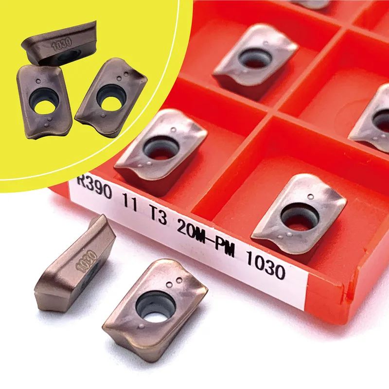 10PCS R390 11T320M-PM 1030/4240 Alat Penggilingan Penggilingan Wajah Mengubah Alat Bubut Cutter Alat Mengubah Insert