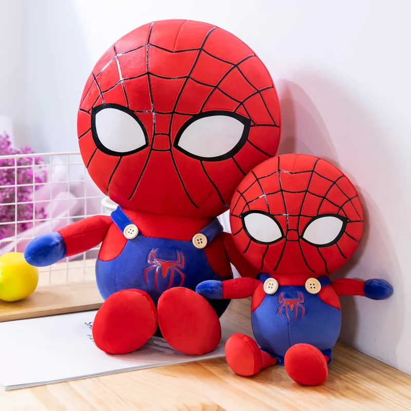 Disney Cute Plush Spider Man Anime The Avengers Superhero Toy Stuffed Doll Plushies Kids Pillow Cushion Decoration For Boys Gift