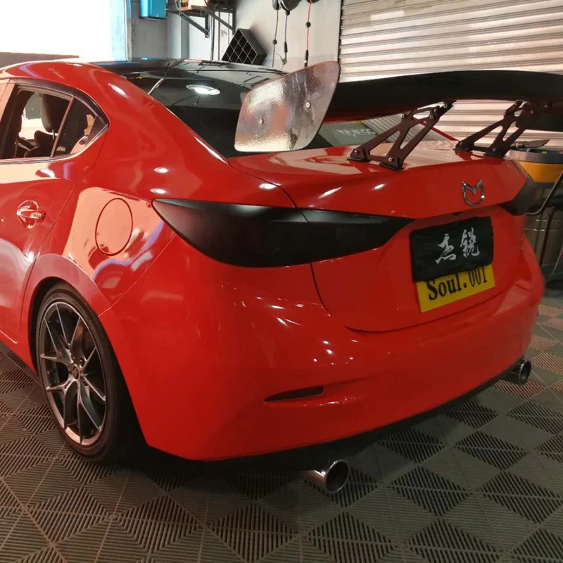 3D Carbon Fiber CAR REAR WING TRUNK SPOILER FOR Mazda 3 /mazda 6 AXELA Atenza Sedan GT STYLE By EMS