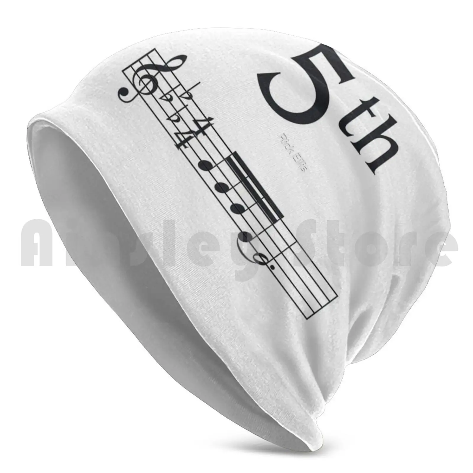 Beethoven's 5th Beanie Hedging Cap DIY Print Cushion Music Beethoven Treble Cleff Classical Music Band