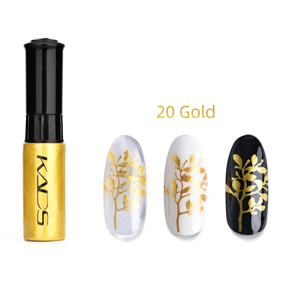 KADS Nail Art Stamping Polish 1 Bottle White Black Gold Stamping Nail Lacquer of Acrylic Paint Tool Beauty Decoration Vernish