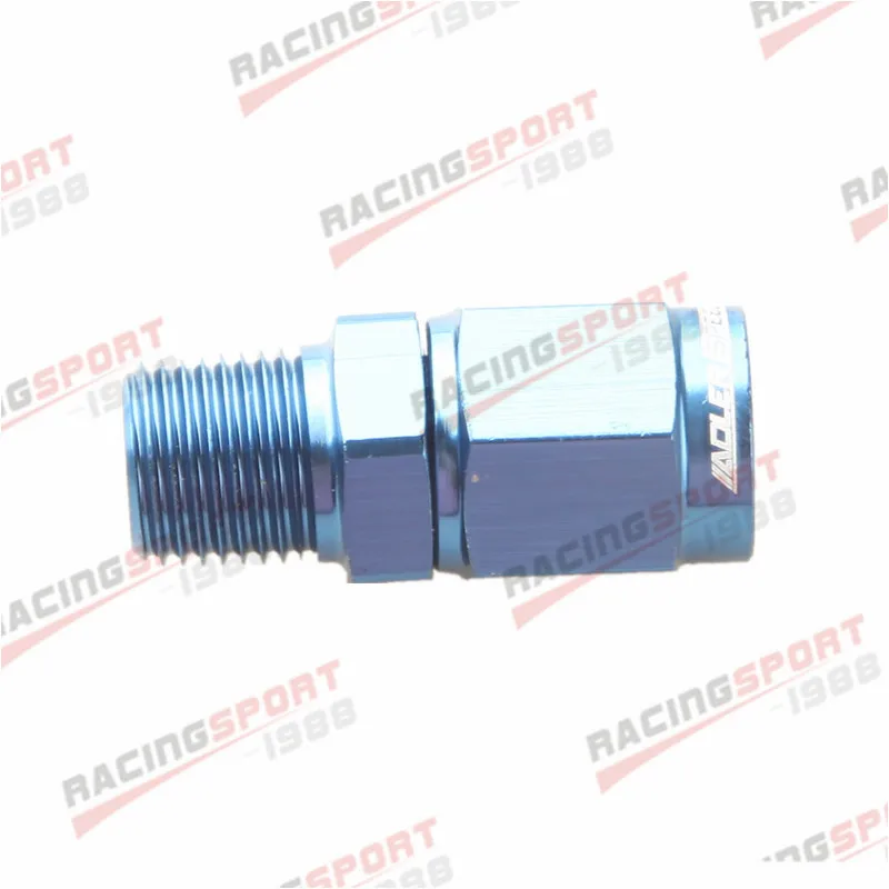 새로운 스트레이트 AN3 암-1/8" NPT 수 어댑터 알루미늄 합금 피팅 블루/블랙