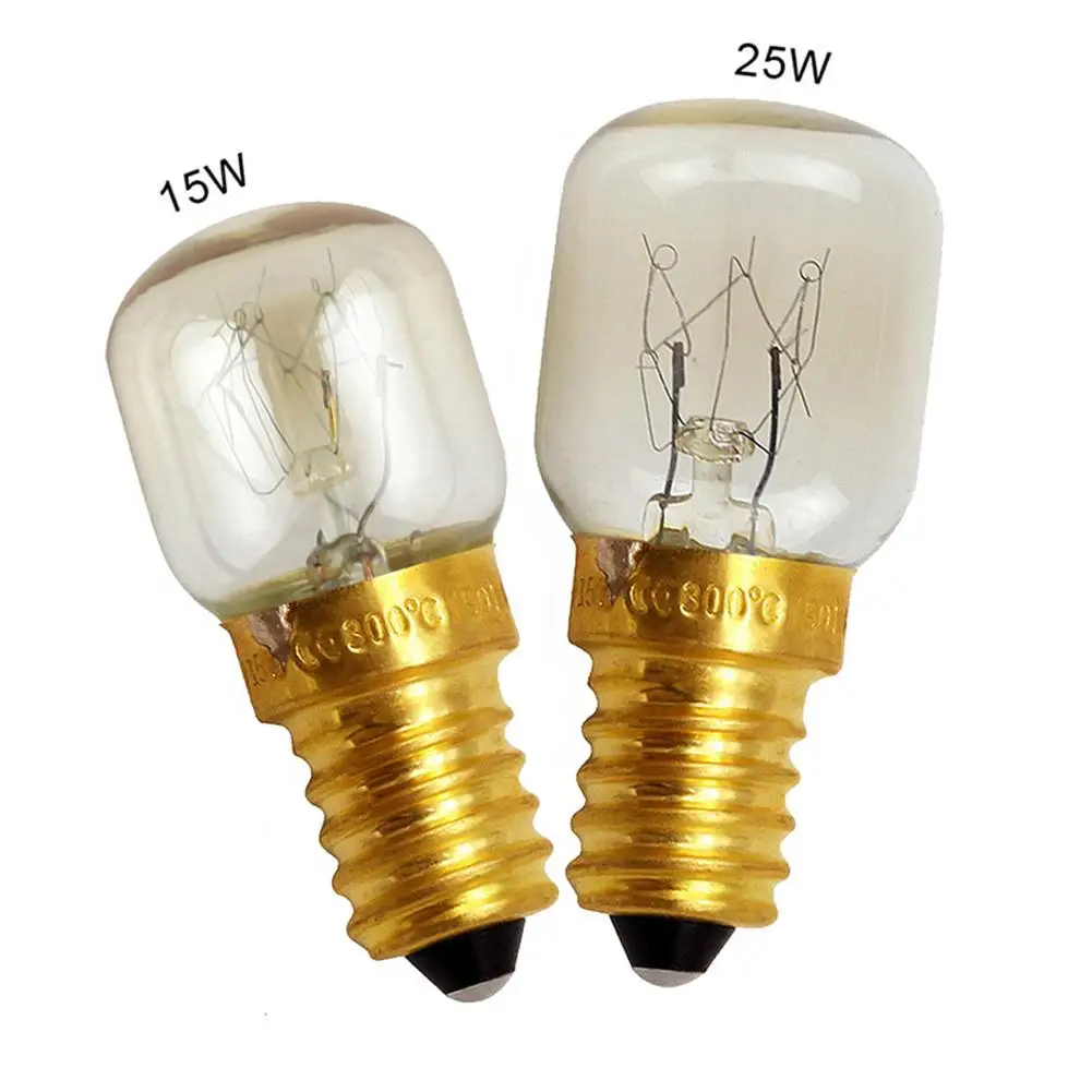 

Microwave Oven Light Bulbs 220-240V High Temperature Bulb 15W 25W E14 300 Degree Cooker Filament Lamp Bulbs Salt Light Bulb