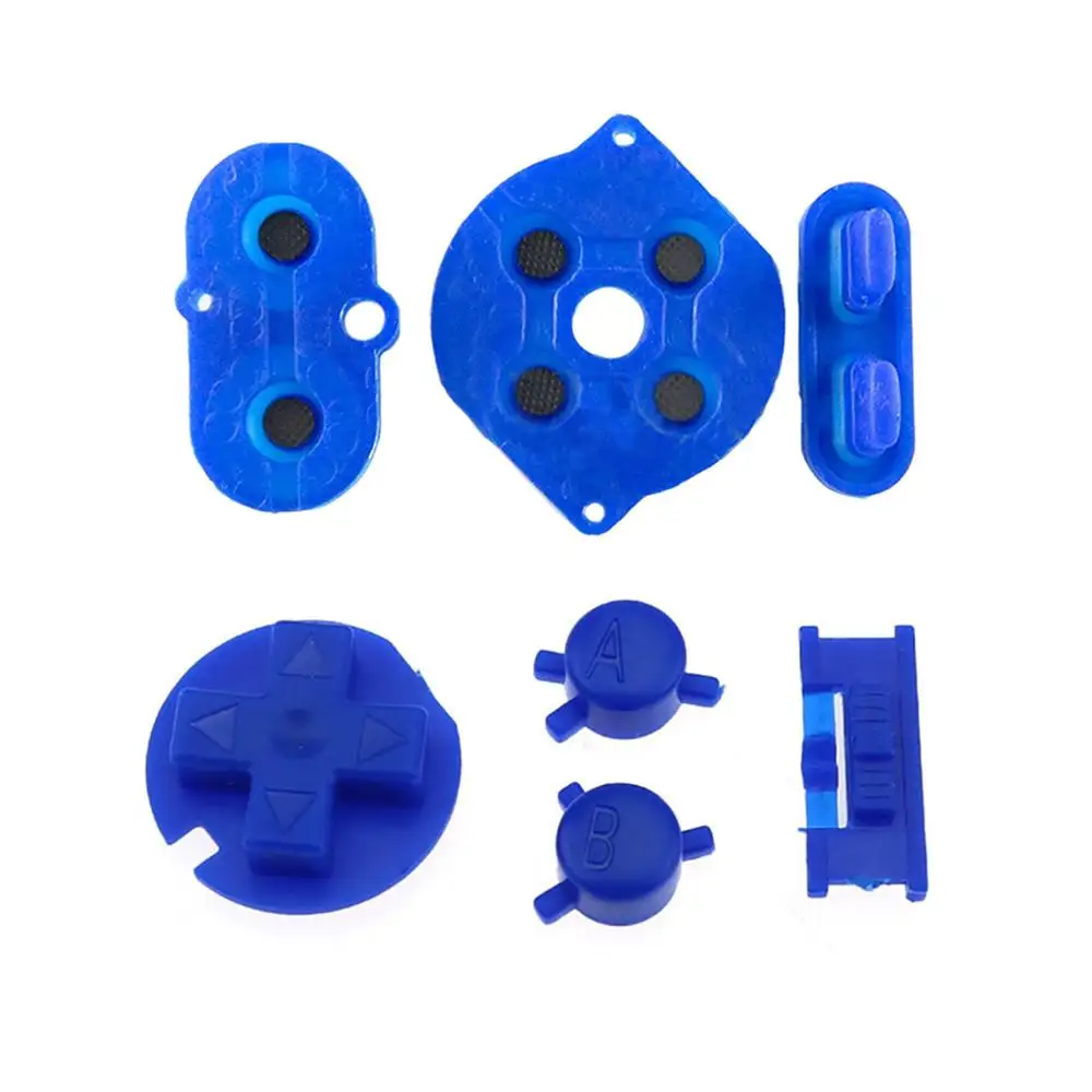 Botón conductor de goma de silicona JCD para Game Boy Color GBC botón de encendido y apagado botones AB almohadillas D
