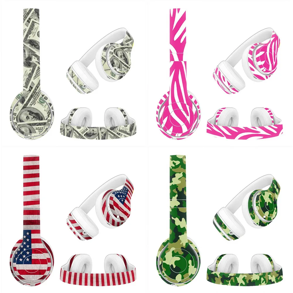 Ochronny zestaw słuchawkowy kalkomania dla studio 3 Wireless & Studio 2 bezprzewodowe słuchawki douszne Cover Skin